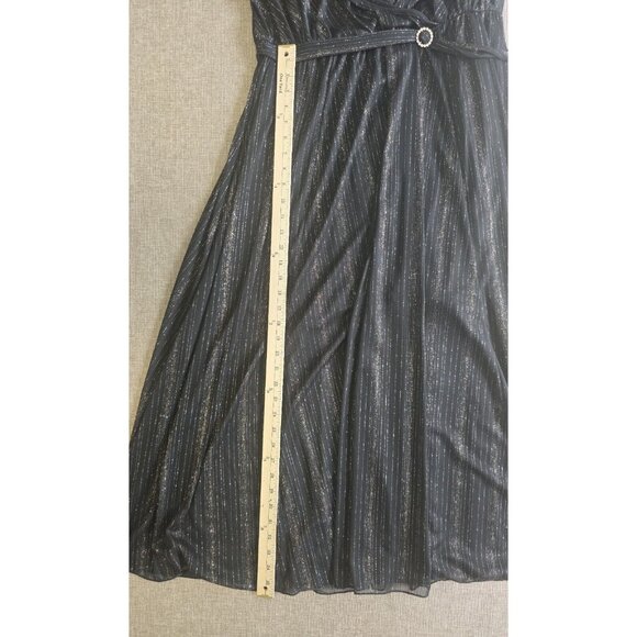 Alexa B Nites Sheer Sparkle Formal Maxi Dress Womens Size 18W - Picture 8 of 16